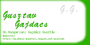 gusztav gajdacs business card